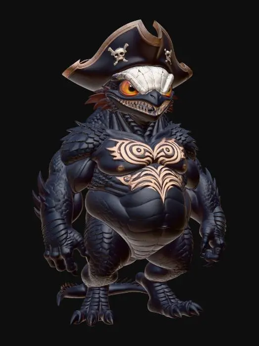 3D model for Captain_Blackscale