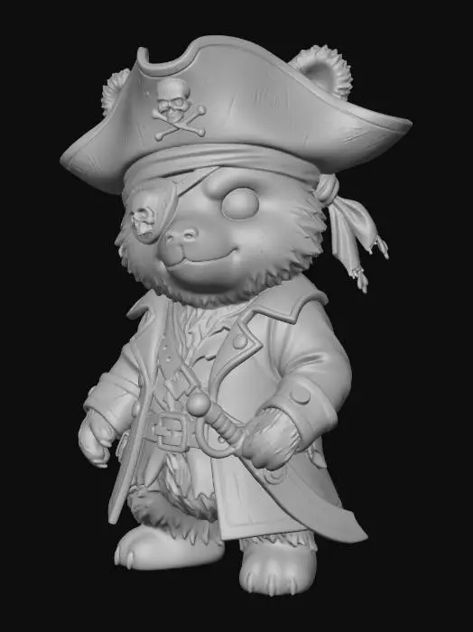 3D model for Captain Fluffbeard