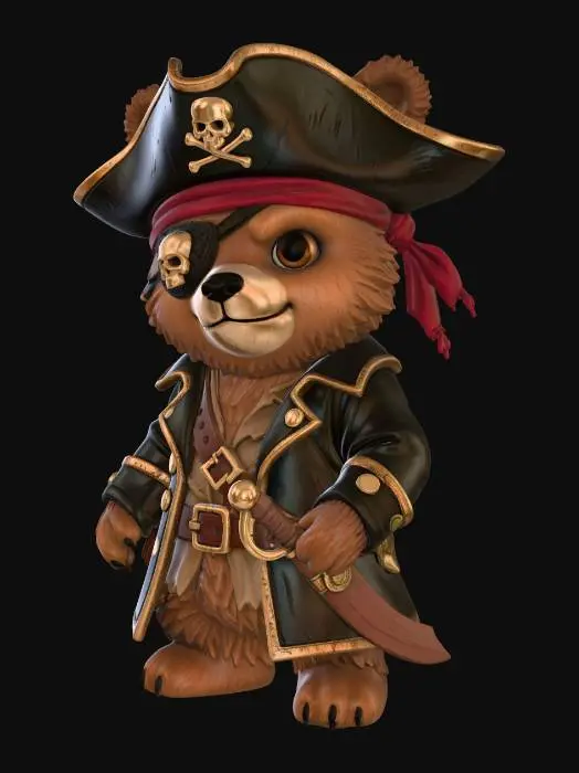 3D model for Captain Fluffbeard