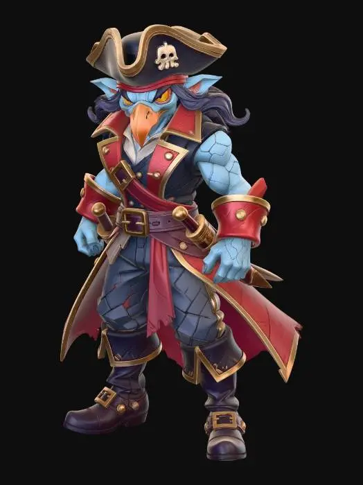 3D model for Captain Blackfeather