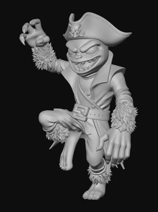 3D model for Crimson Pirate Werewolf