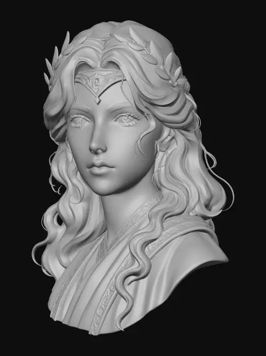 3D model for Laurel Crowned Goddess