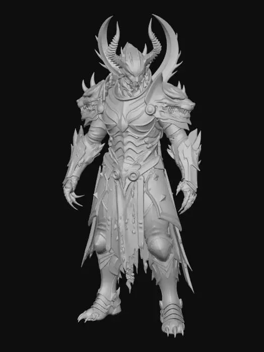 3D model for Obsidian Wyrm Knight