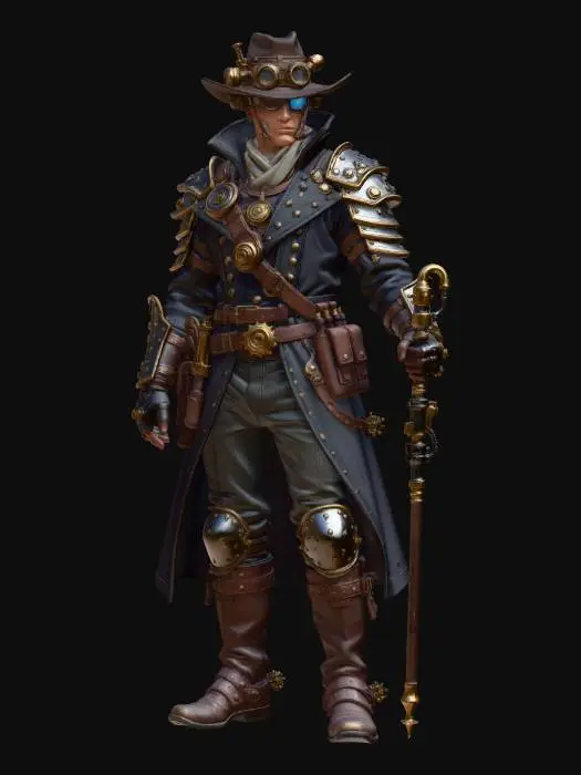 3D model for Steampunk Gunslinger