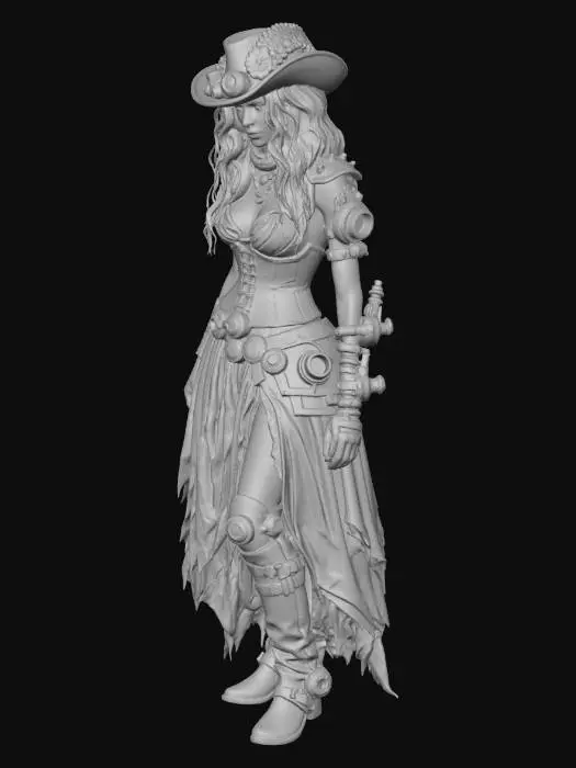 3D model for Steampunk Siren of Gears