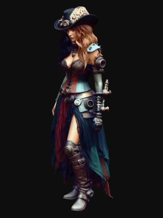 3D model for Steampunk Siren of Gears