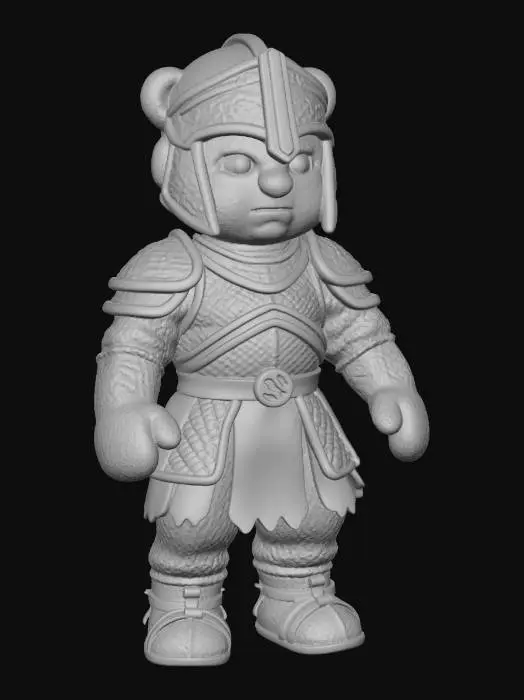 3D model for Ivory Armor Plush Knight