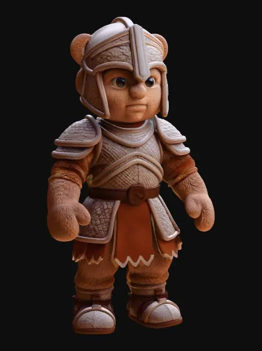 3D model for Ivory Armor Plush Knight