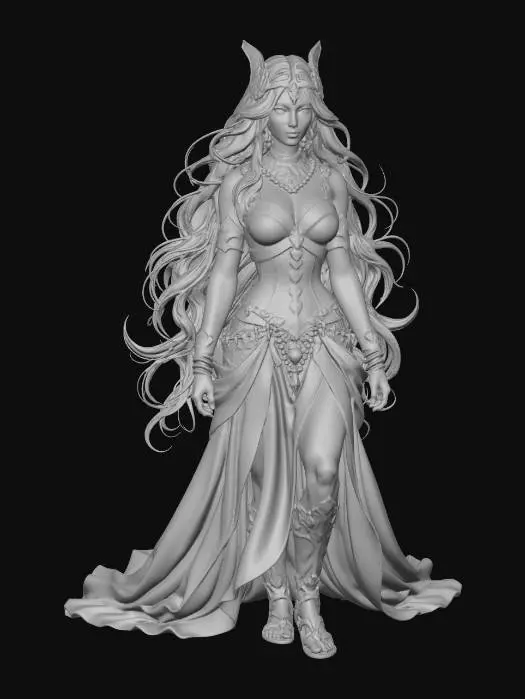 3D model for Golden Valkyrie of the Azure Dawn