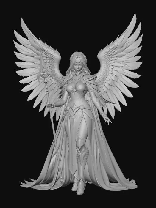 3D model for Golden Angelic Sentinel