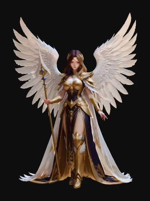 3D model for Golden Angelic Sentinel