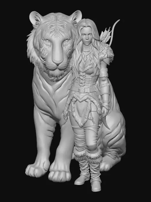 3D model for White Tiger Guardian
