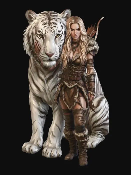 3D model for White Tiger Guardian