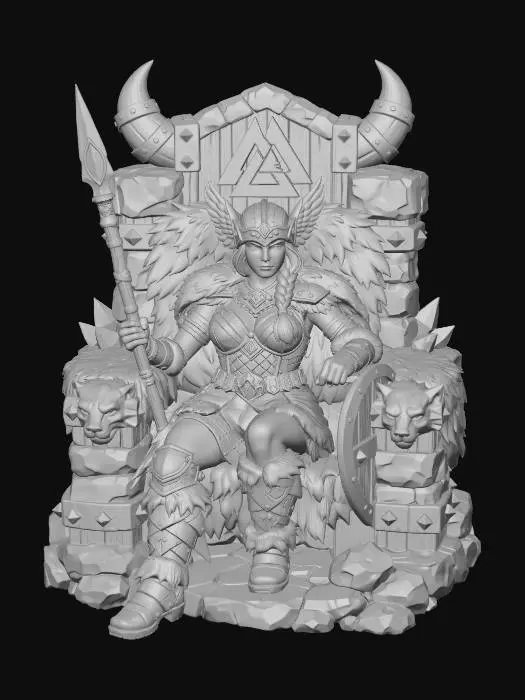 3D model for Valkyrie on the Stone Throne