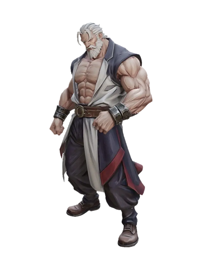 Silver_Wolf_Brawler 3D model, vytvořený pomocí AI