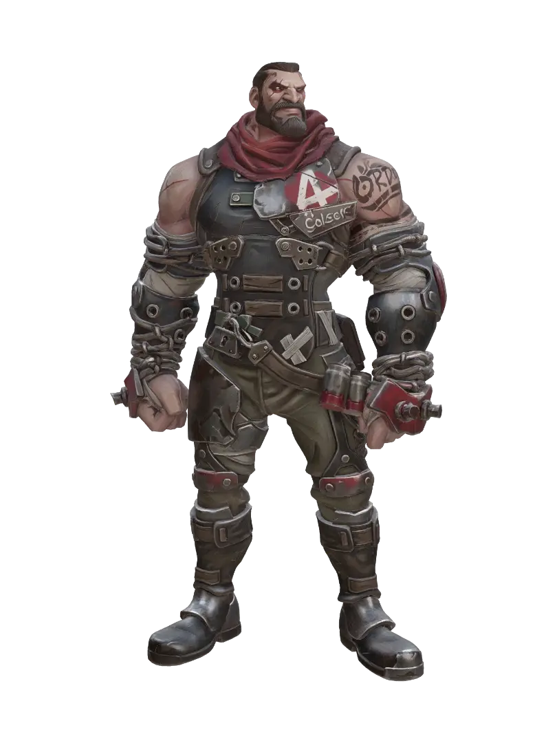 Scrap Guard Brawler 3D model, vytvořený pomocí AI