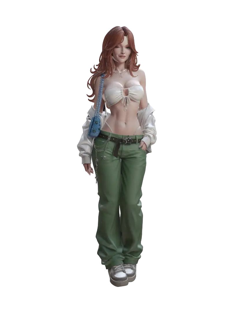 Green Urban Woman 的 AI 生成 3D 模型