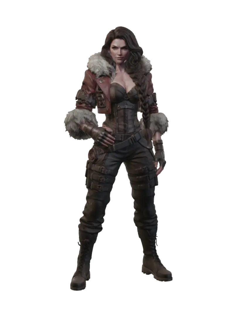 Wasteland Warden - Scavenger 3D model, vytvořený pomocí AI