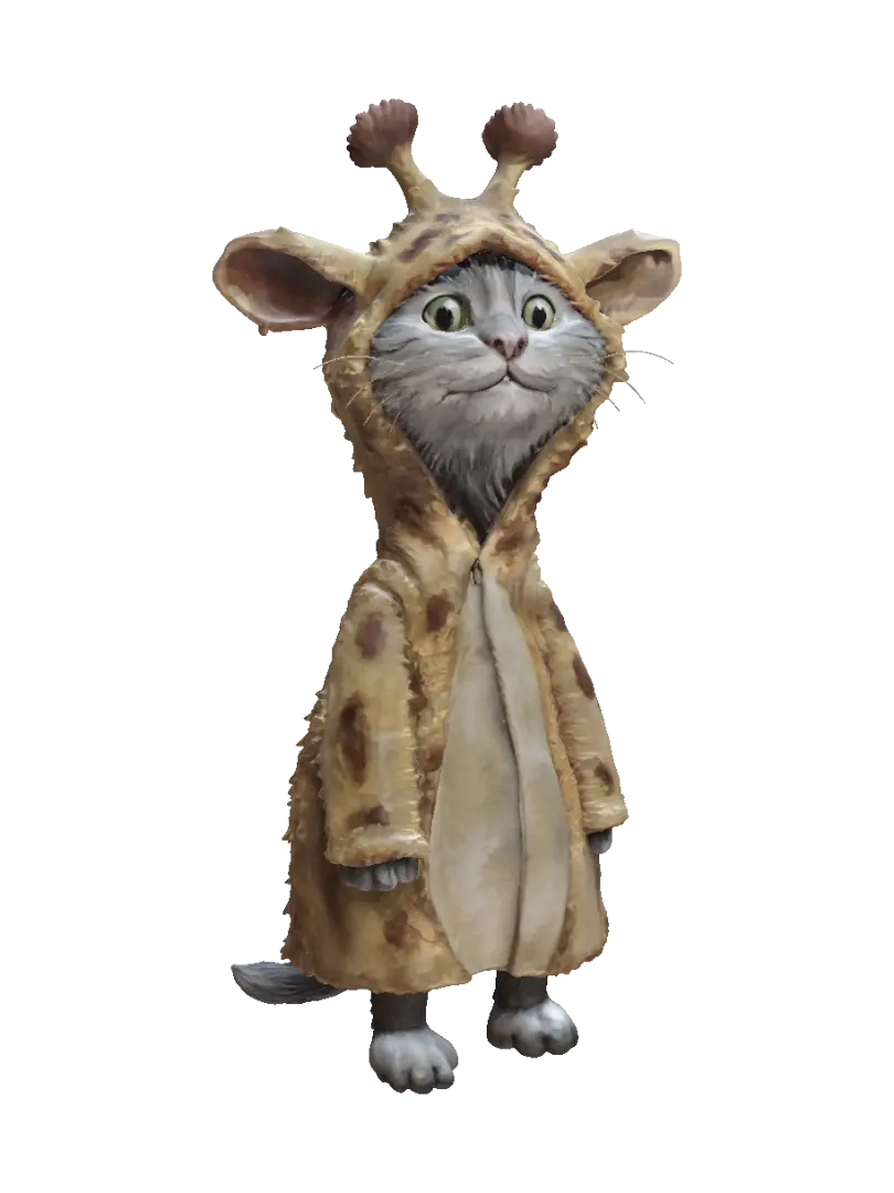 Modelo 3D de Giraffe-Kitty Costume - Pets, gerado por IA