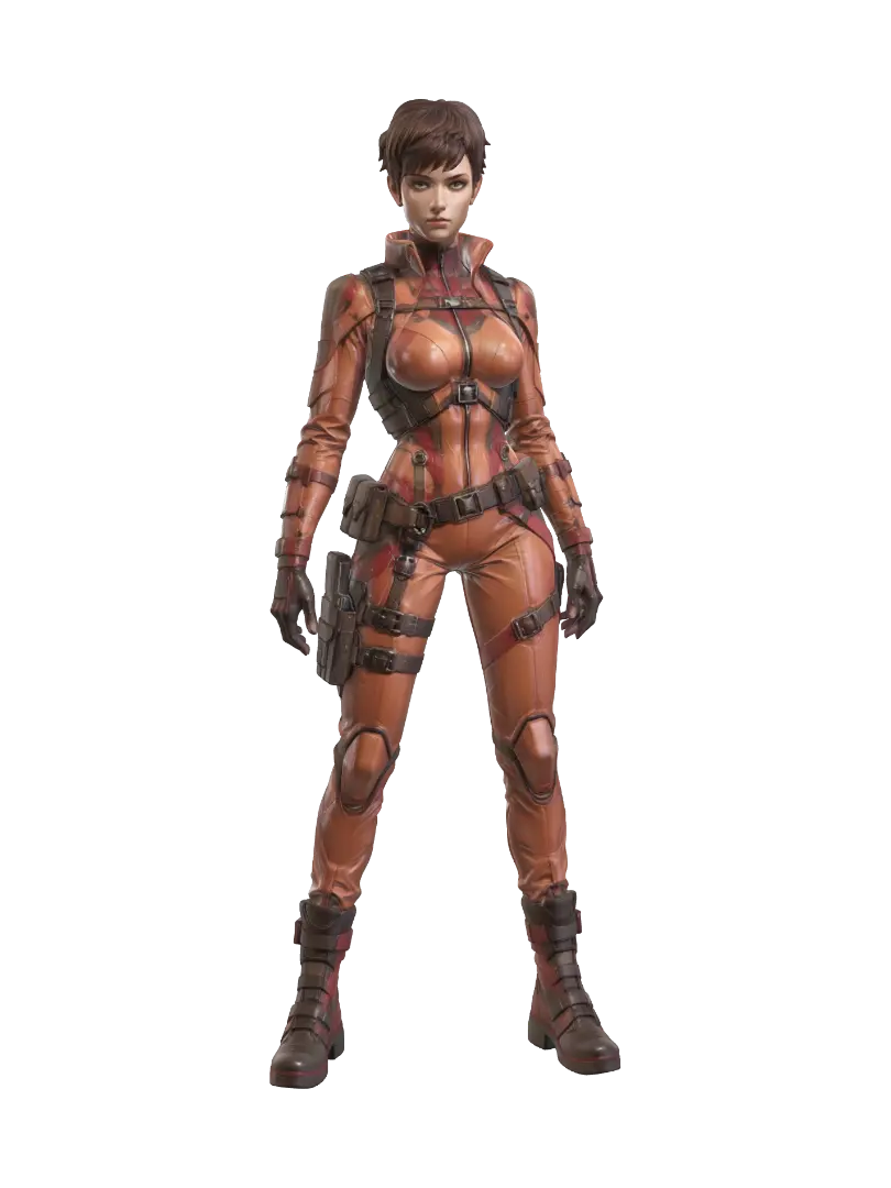 Model 3D Orange Tactical Suit - Tacticalsuit, dibuat oleh AI