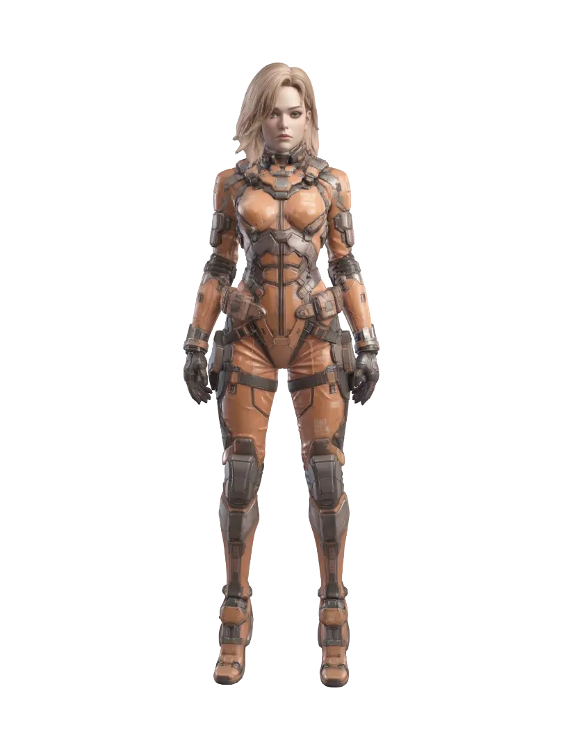 Futuristic Armor Suit - 3drender 3D model, vytvořený pomocí AI