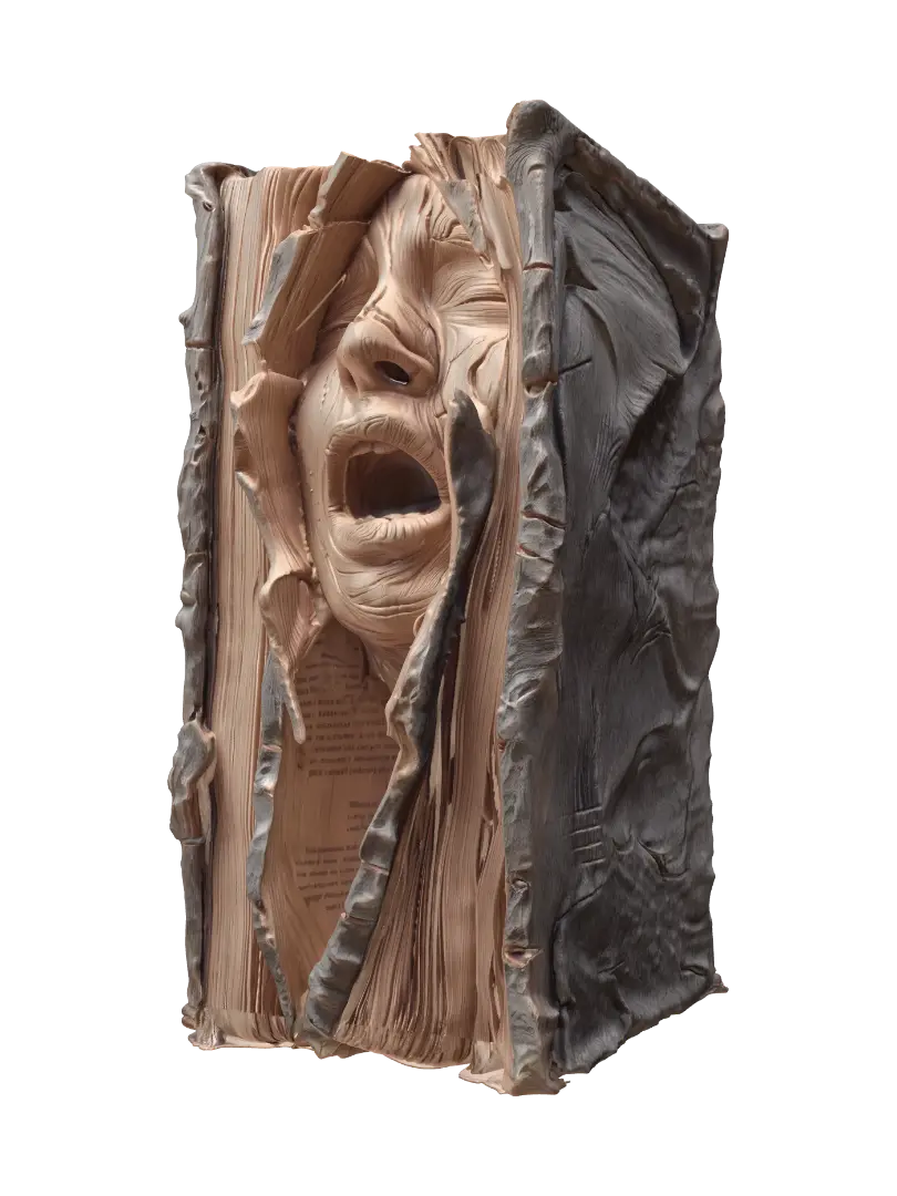 The Screaming Tome - Eldritch 3D model, vytvořený pomocí AI