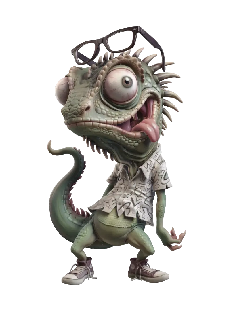 3D-модель Nerdzilla - 3dmodel, сгенерированная ИИ