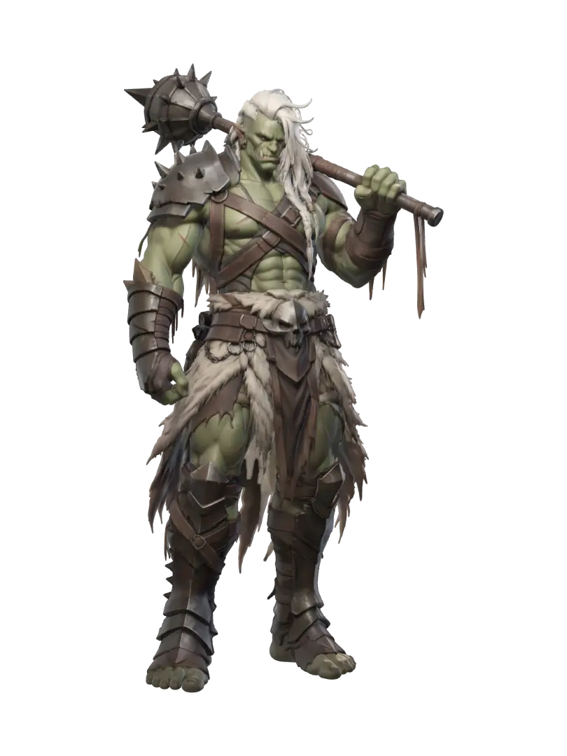 White-Mane Warlord - Battlepose 3D model, vytvořený pomocí AI