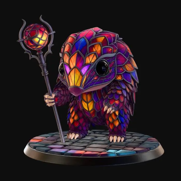 3D model for Stained Glass Guardian