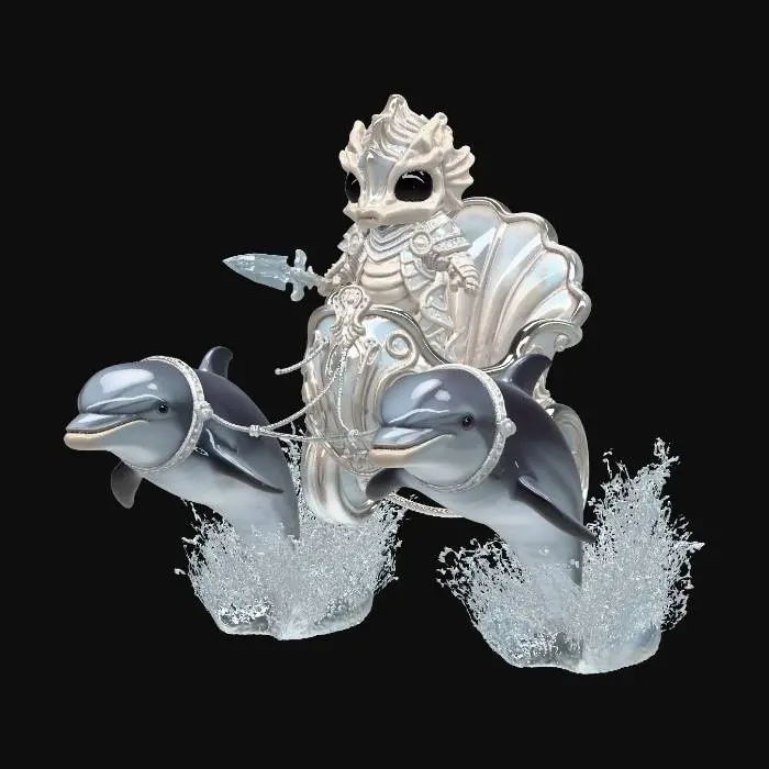 3D model for Sea Knight on a Dolphin Chariot