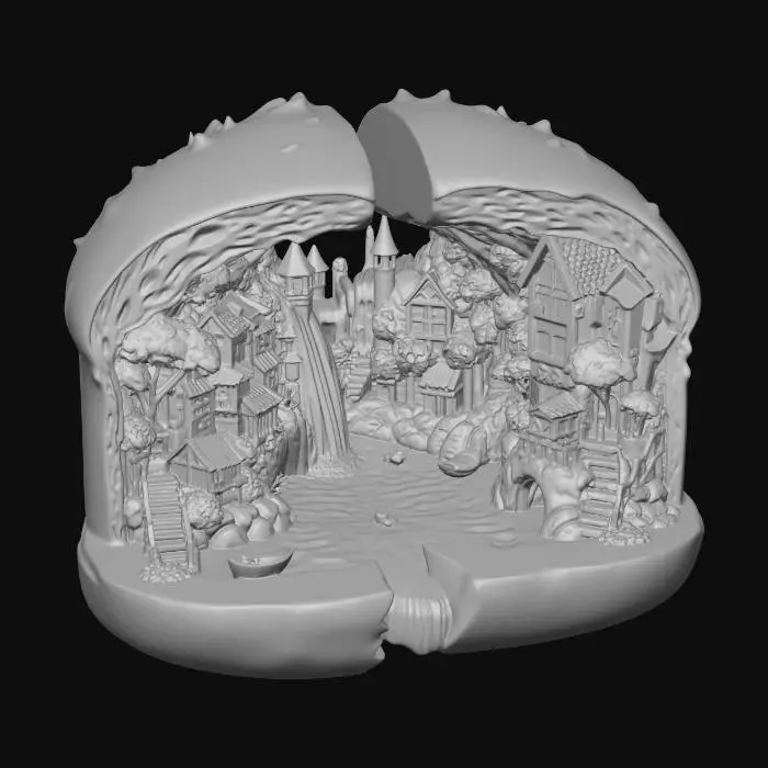 3D model for Village Inside a Loaf