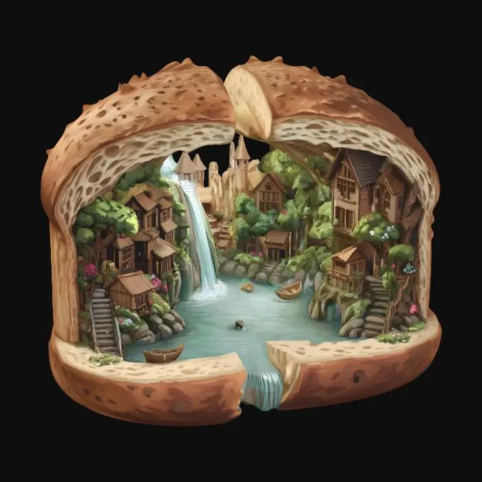 3D model for Village Inside a Loaf