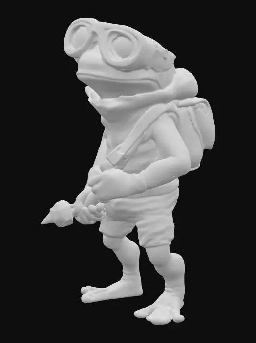 3D model for A small, determined Toad in giant goggles