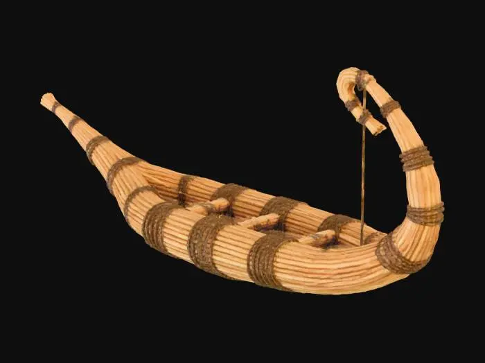3D model for Prehistoric Reed Boat Egyptian