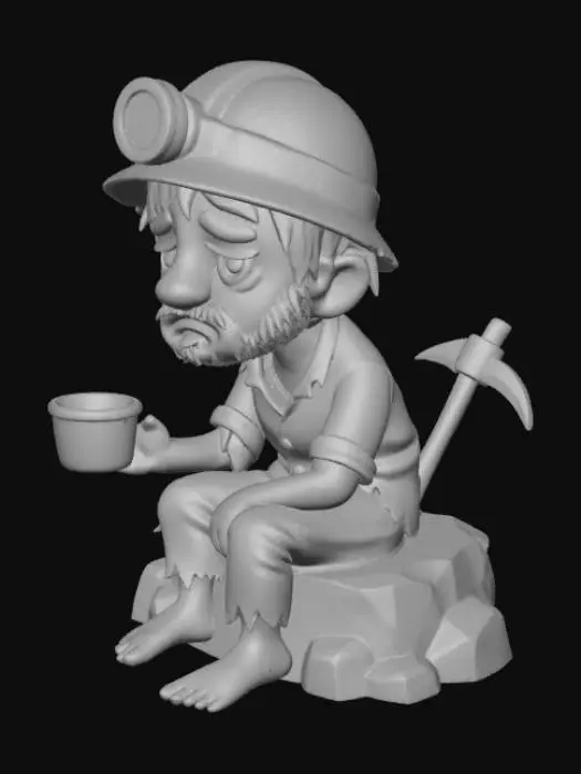 3D model for Weary Miner