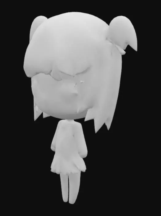 3D model for Pink Haired Chibi Character