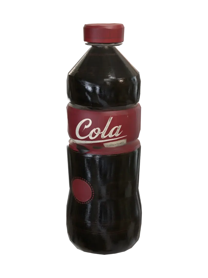 Blue Plastic Water Bottle - Drinking 3D model, vytvořený pomocí AI