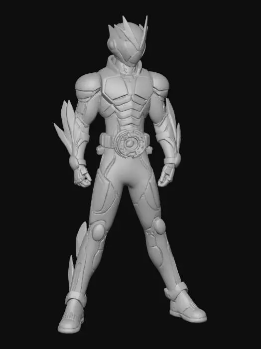 3D model for Blue Cyber Warrior