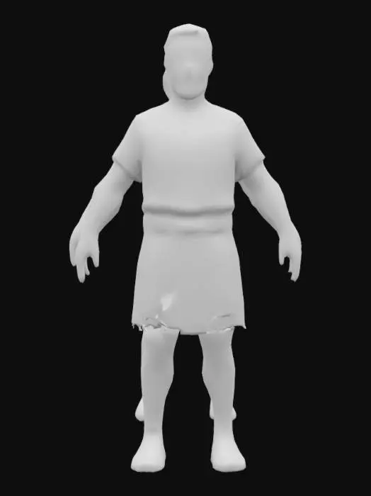 3D model for Ancient Low-Poly Character Model