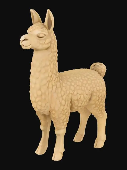 3D model for Desert Llama Sculpture