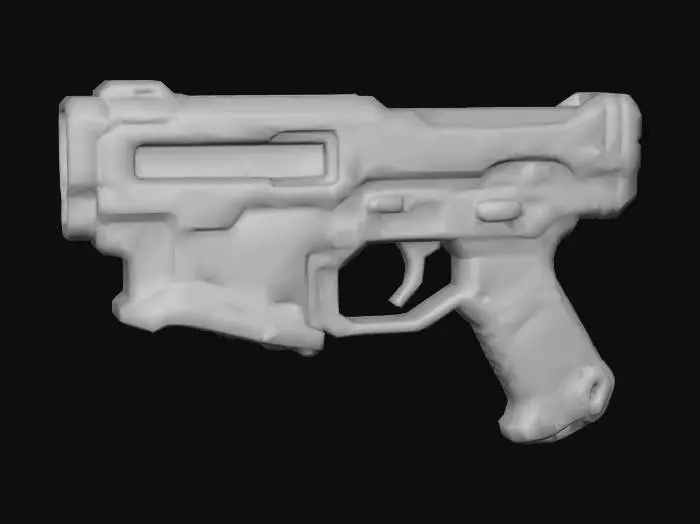 3D model for Futuristic Blaster Receiver 2