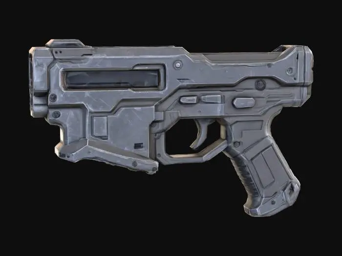 3D model for Futuristic Blaster Receiver 2