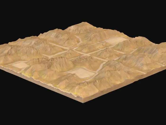 3D model for Desert Grid Model