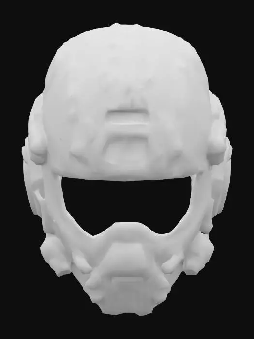3D model for Futuristic Combat Helmet