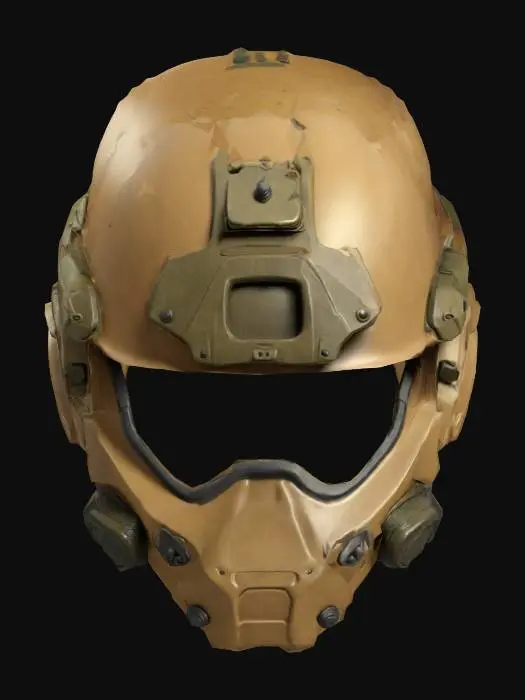 3D model for Futuristic Combat Helmet