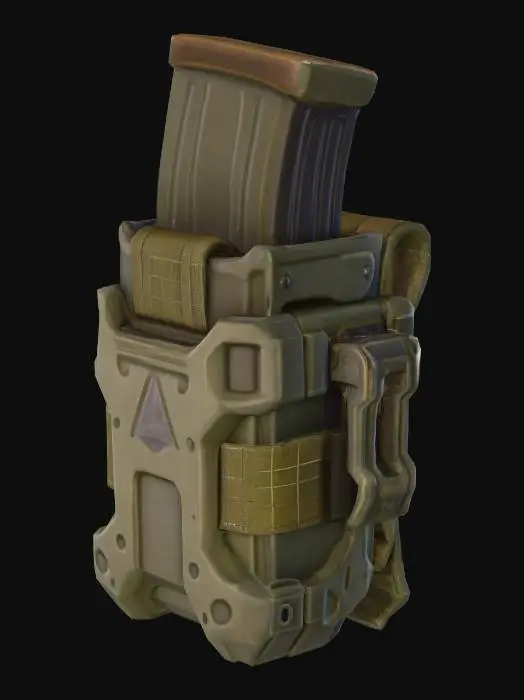 3D model for Futuristic Ammo Magazine, #PBR#