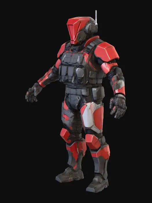 3D model for Red Sentinel, #villain#