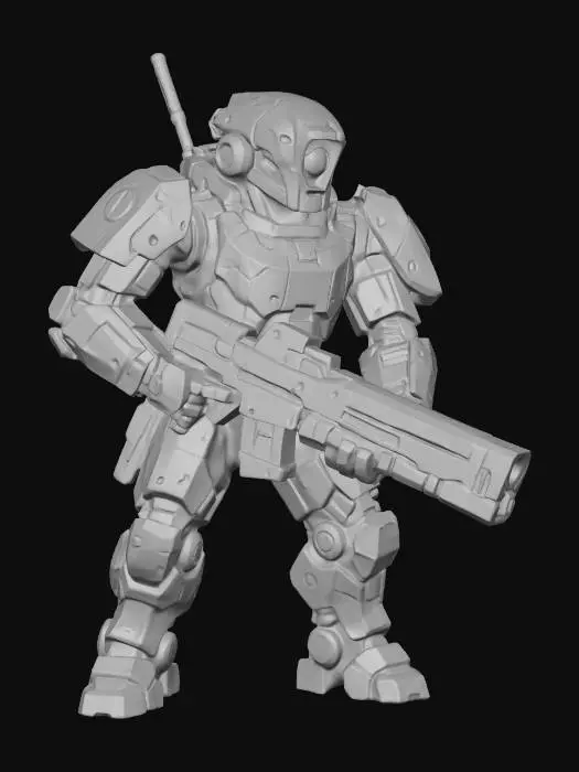 3D model for Fire Warrior/Titan Pilot Mash-up