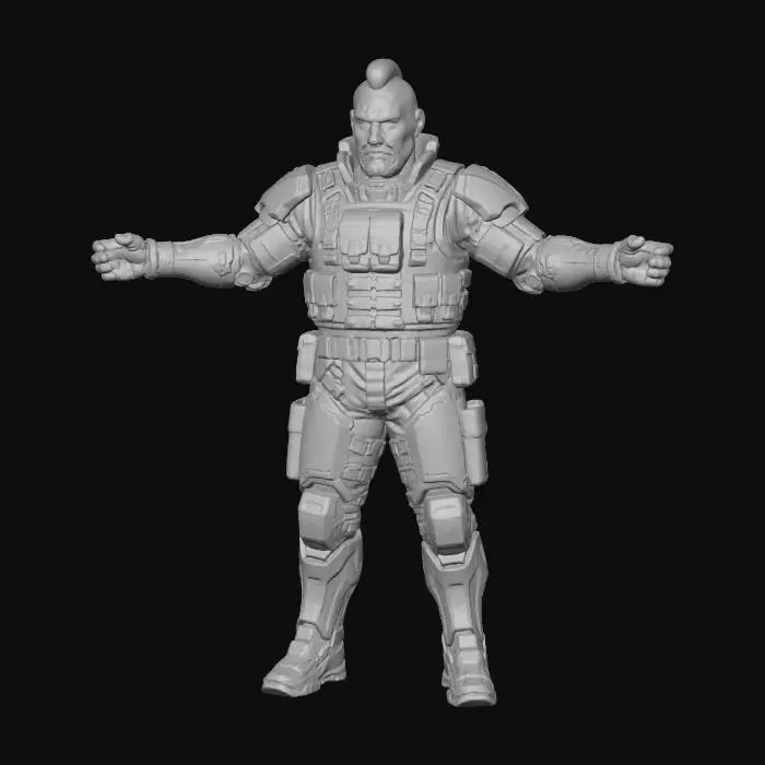 3D model for #villain#, Cybernetic Warrior