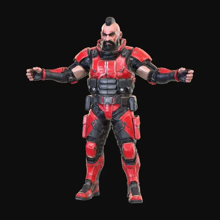 3D model for #villain#, Cybernetic Warrior
